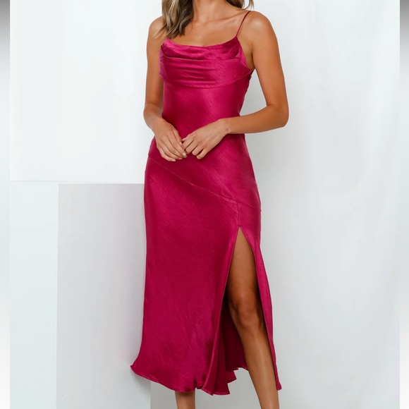 Hello molly wanted on the dance floor midi size small NWT never worn Fuchsia - Picture 2 of 12